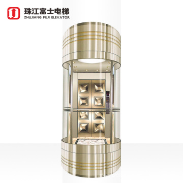 ZhuJiangFuji Brand Panoramic Sightseeing External Commercial Vertical Passenger Elevator